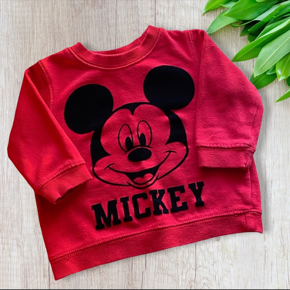 Disney Baby Red Mickey Mouse Sweater Size 18 Month